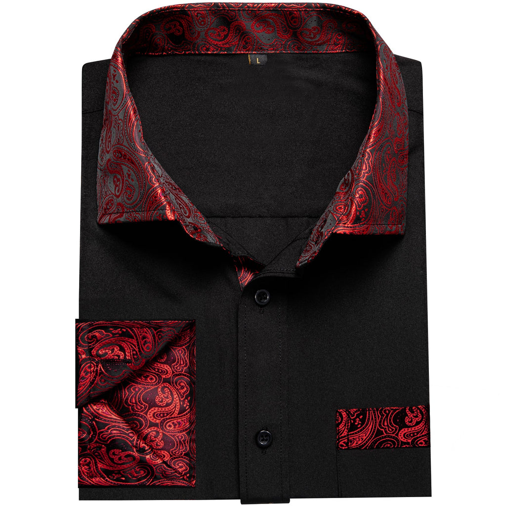 GentCrest Black Paisley Shirt - Image 3