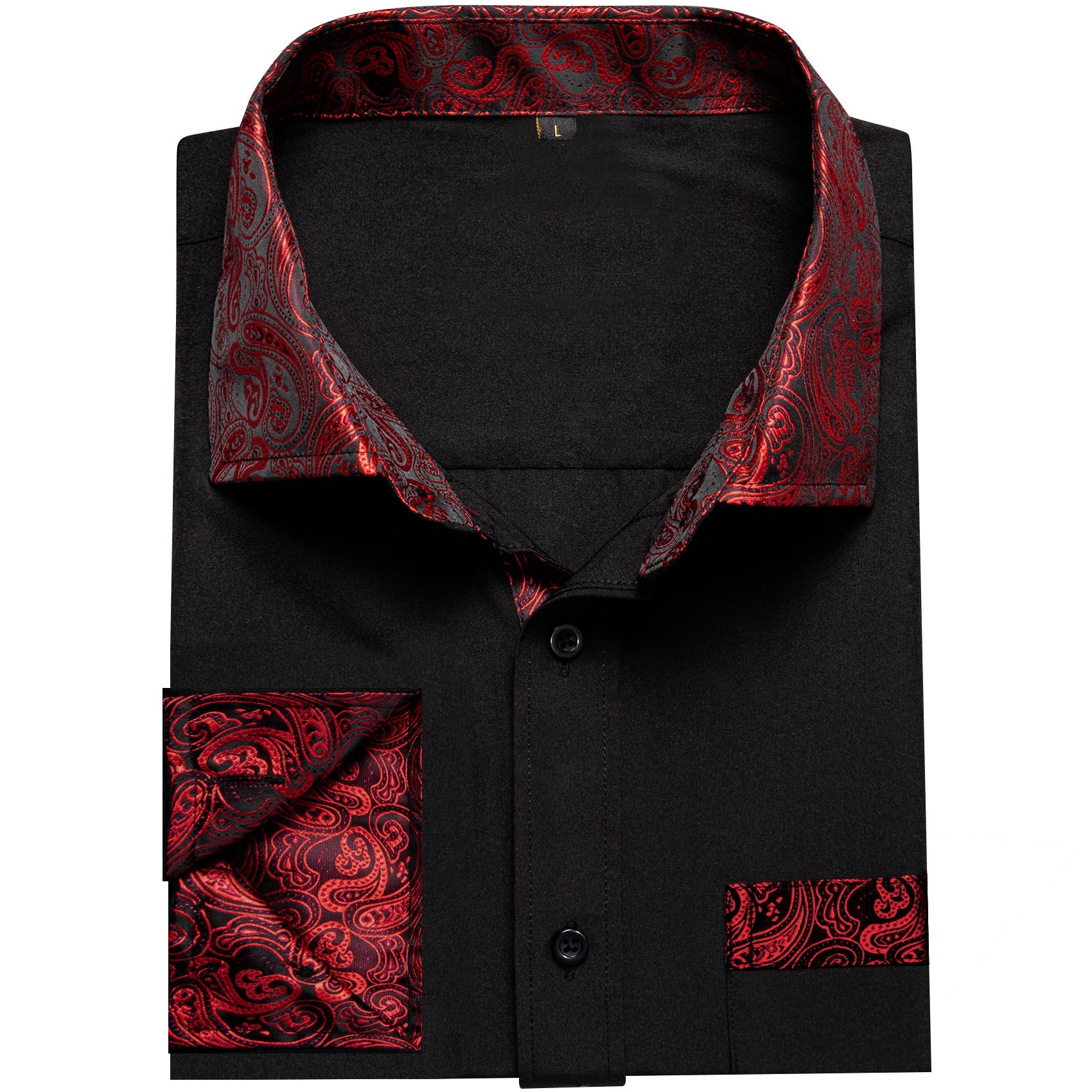 GentCrest Black Paisley Shirt - Image 3