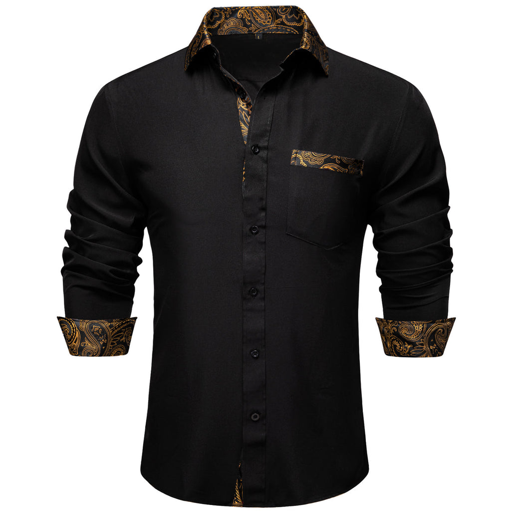 GentCrest Black Paisley Shirt - Image 2