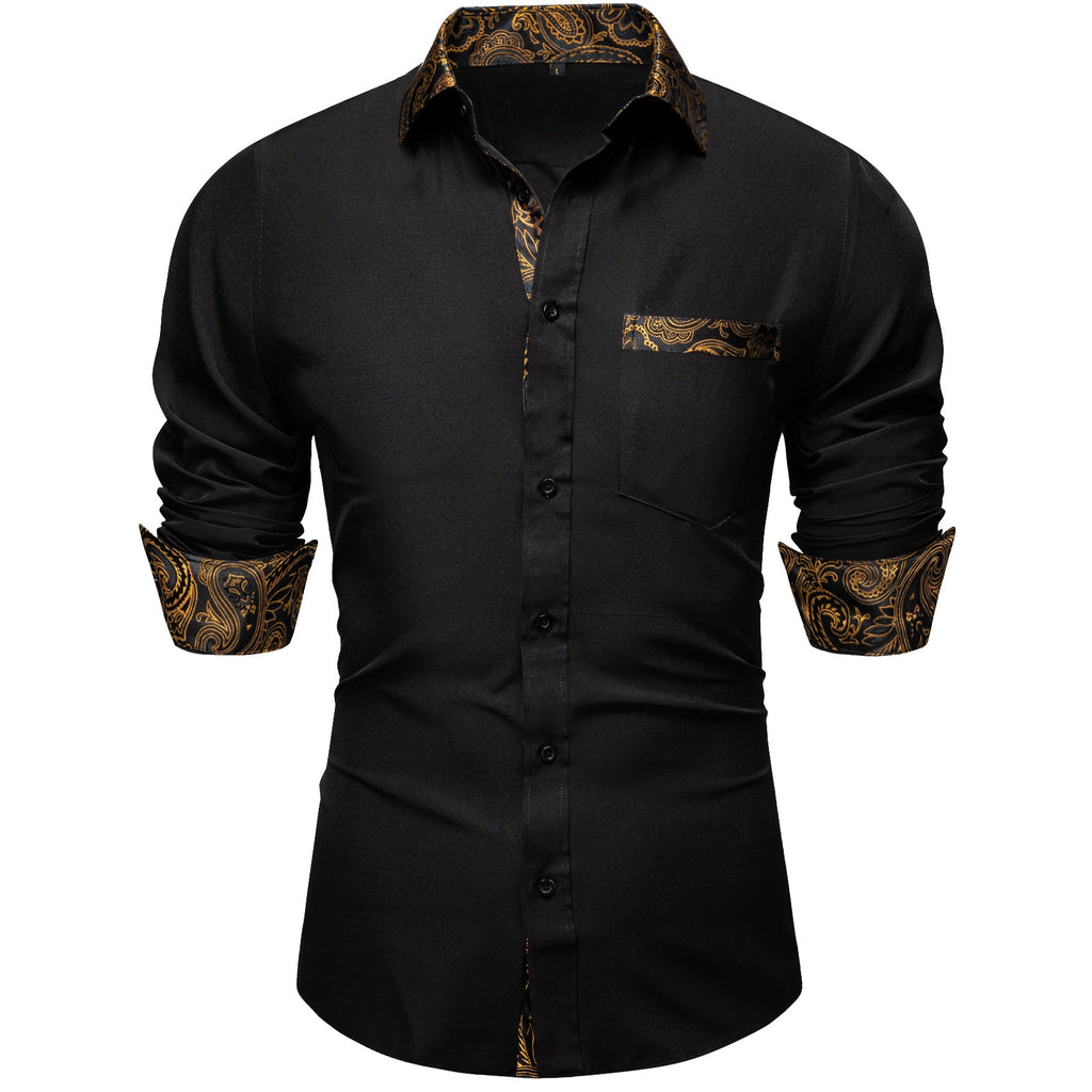 GentCrest Black Paisley Shirt - Image 2