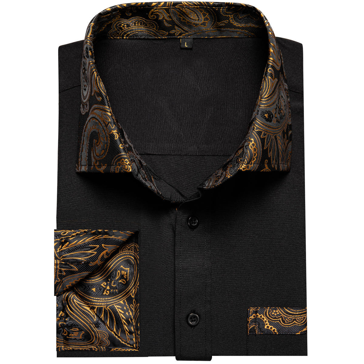 GentCrest Black Paisley Shirt - Image 3