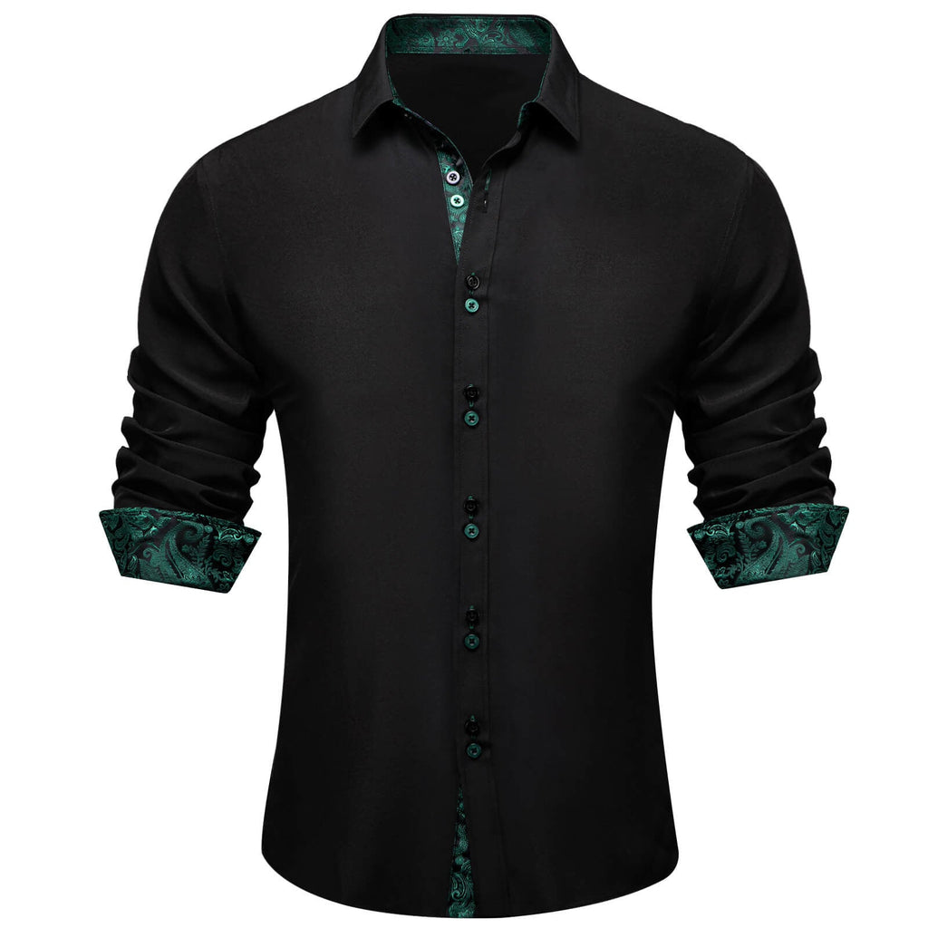 GentCrest Black Paisley Shirt - Image 1
