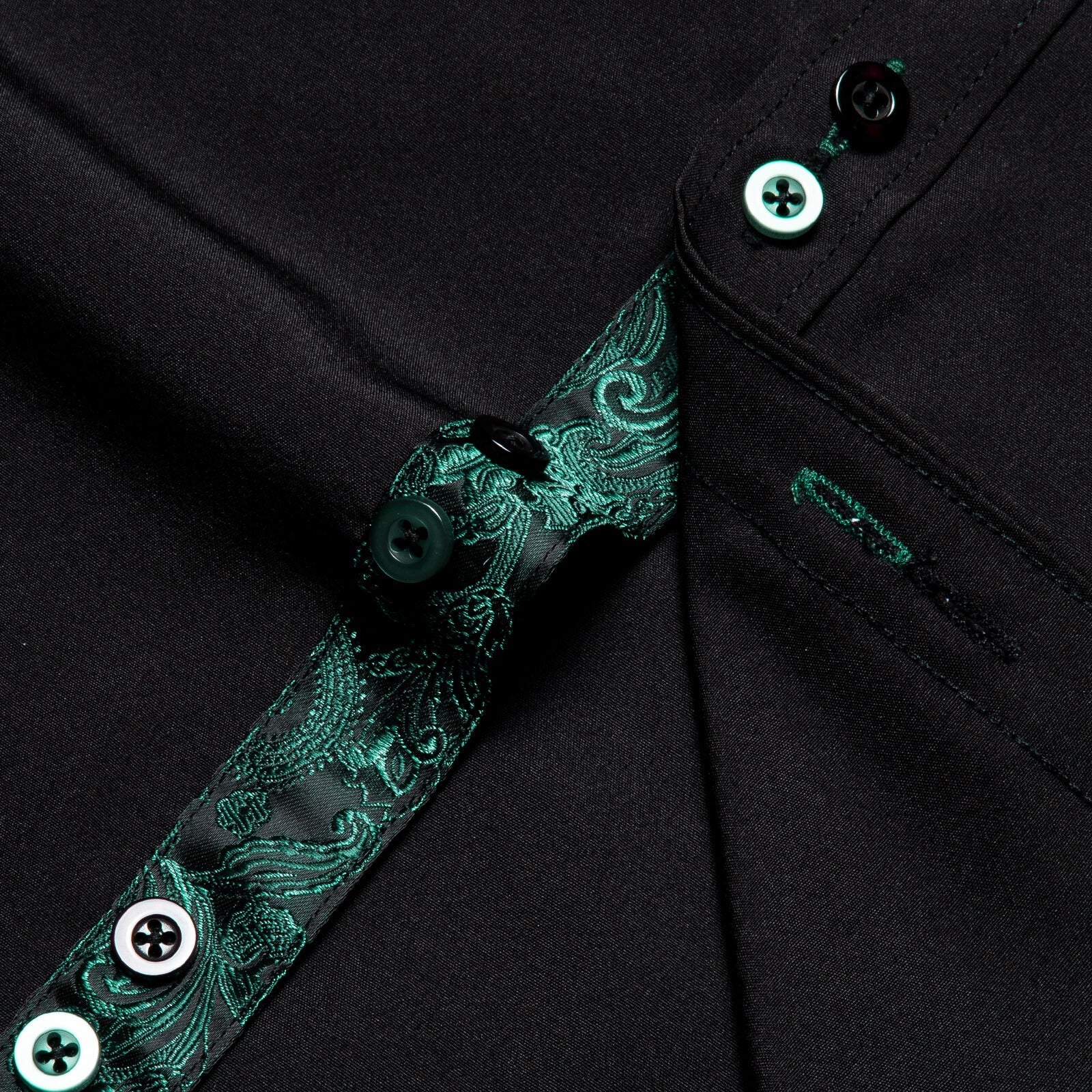 GentCrest Black Paisley Shirt - Image 5