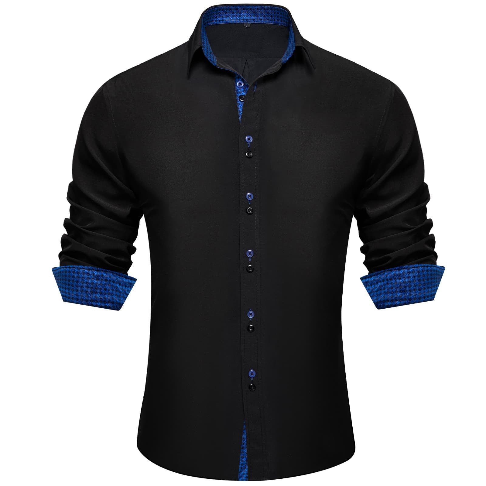 GentCrest Black Solid Shirt - Image 1