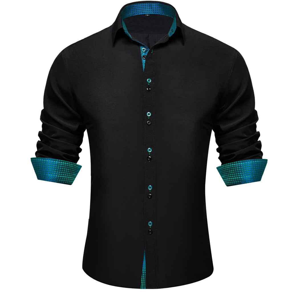 GentCrest Black Solid Shirt - Image 1