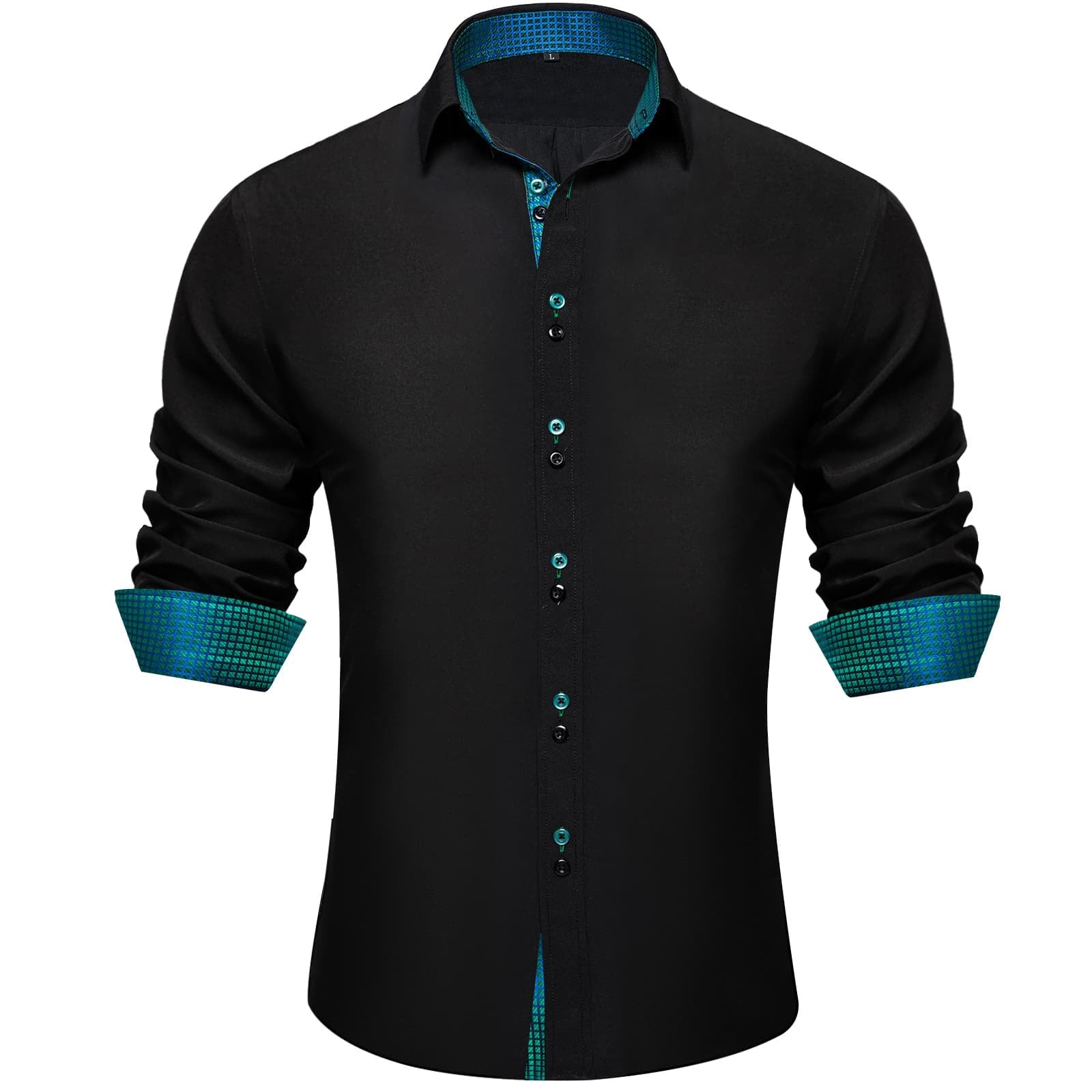 GentCrest Black Solid Shirt - Image 1