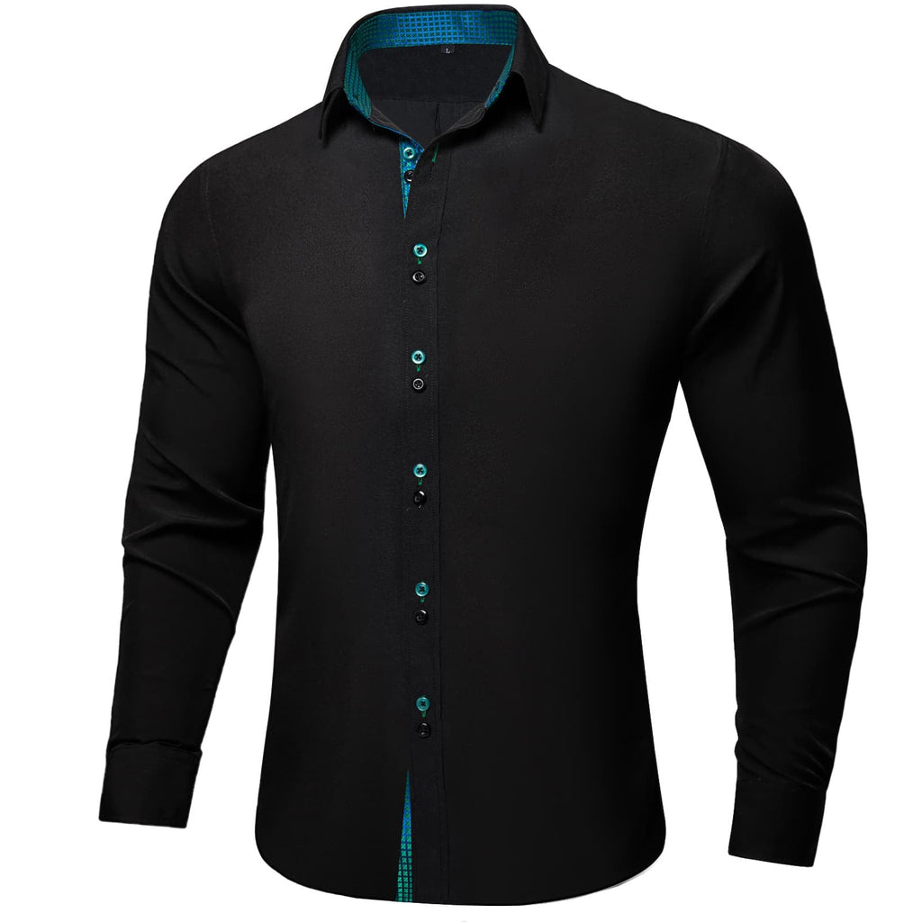 GentCrest Black Solid Shirt - Image 2