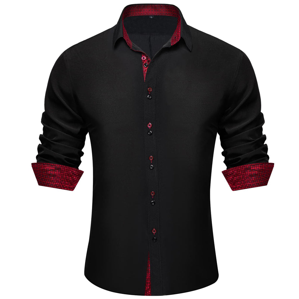 GentCrest Black Solid Shirt - Image 1