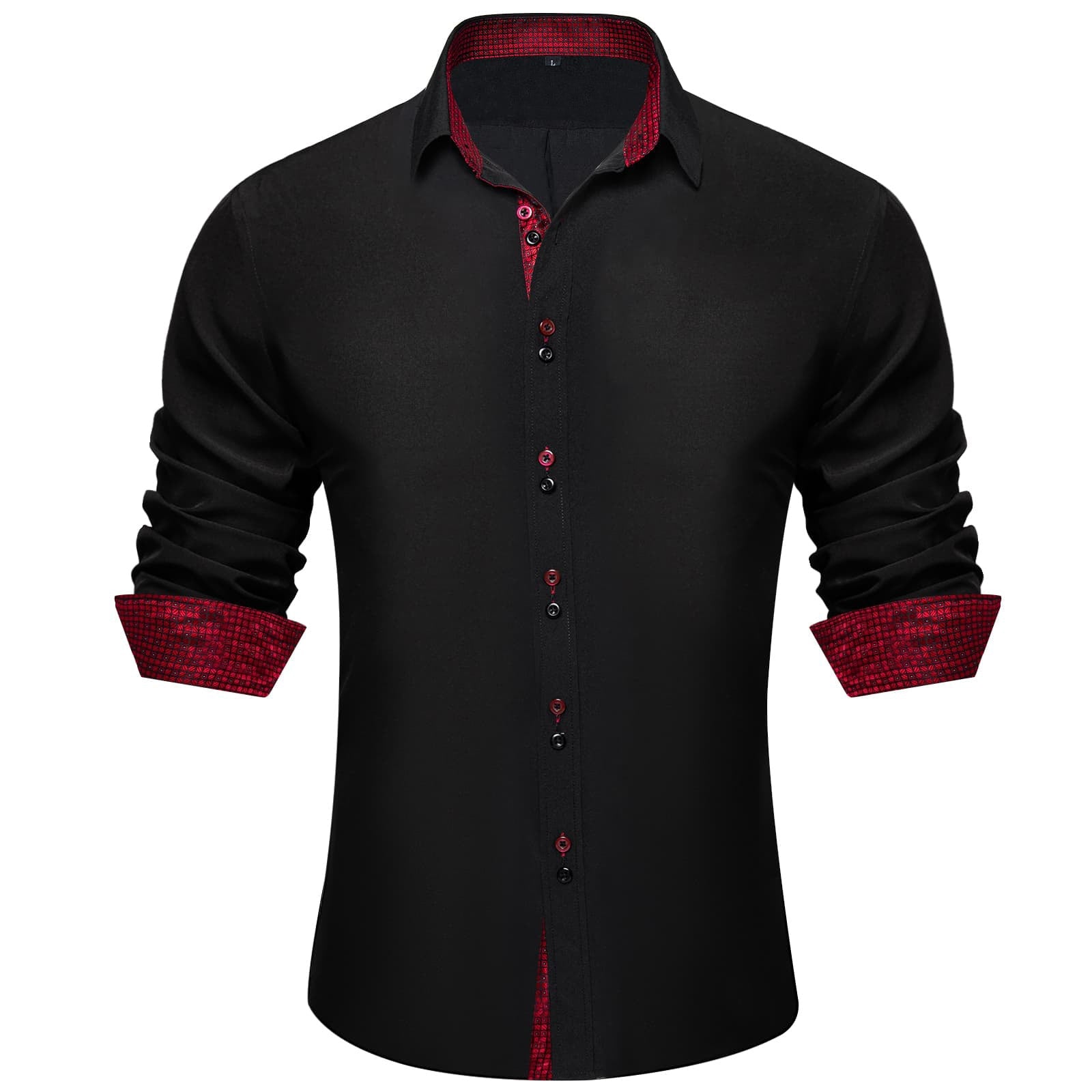 GentCrest Black Solid Shirt - Image 1
