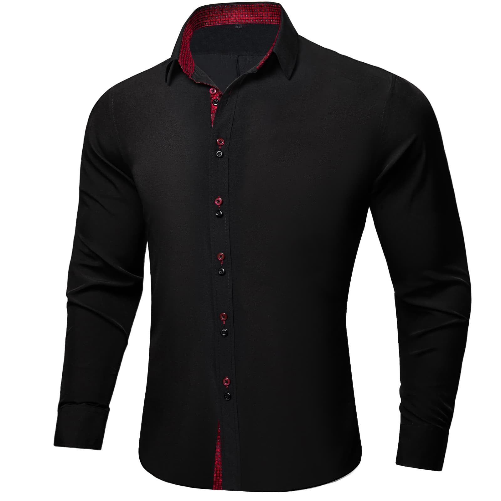 GentCrest Black Solid Shirt - Image 2