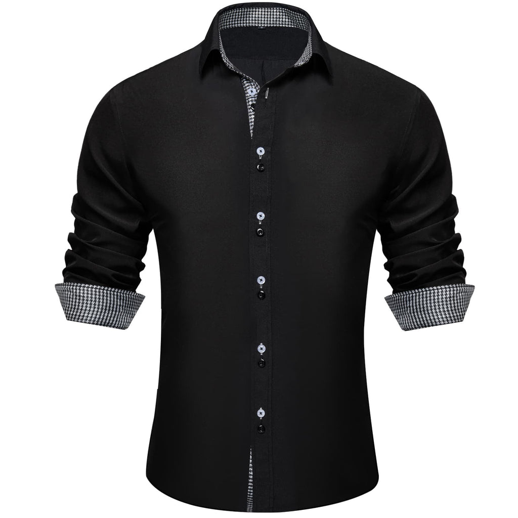 GentCrest Black Solid Shirt - Image 1