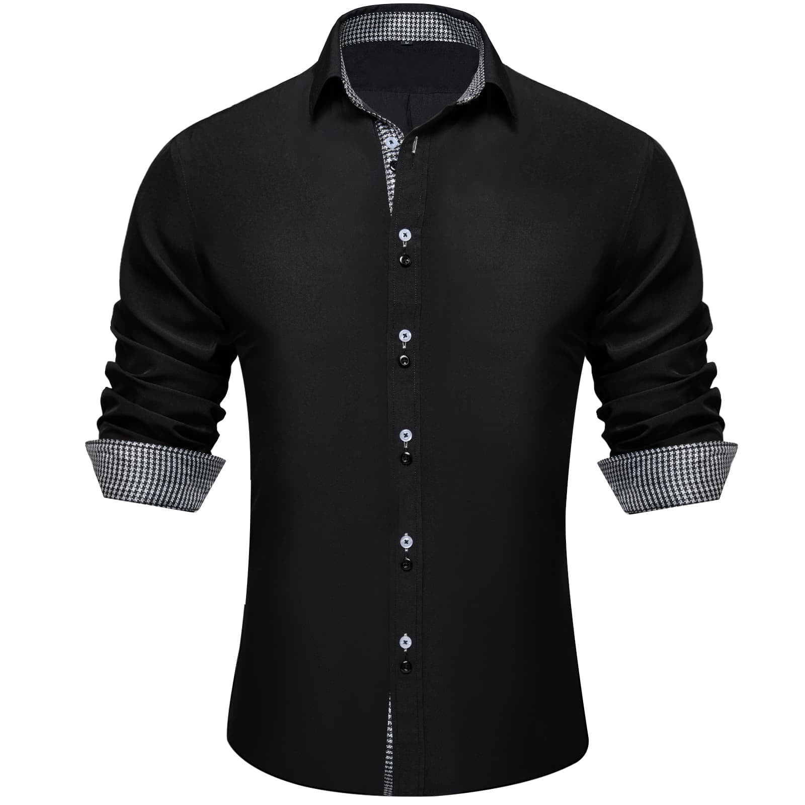 GentCrest Black Solid Shirt - Image 1