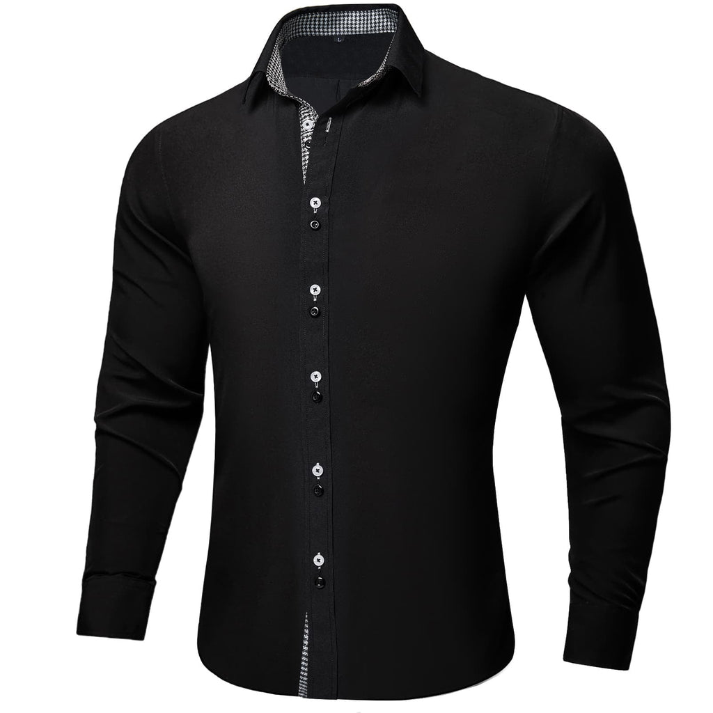 GentCrest Black Solid Shirt - Image 2