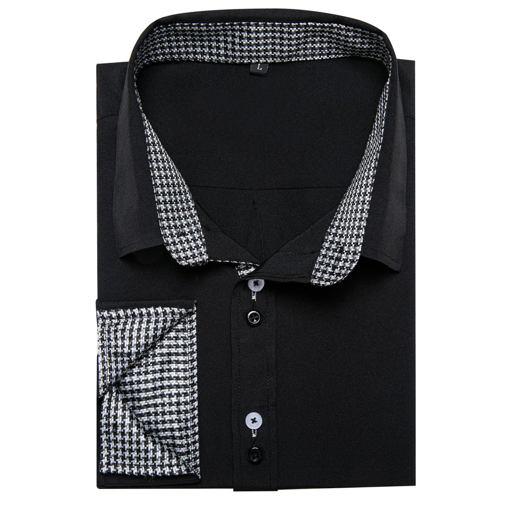GentCrest Black Solid Shirt - Image 3