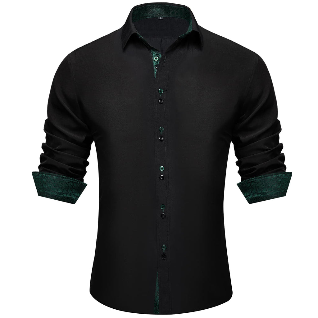 GentCrest Black Solid Shirt - Image 1