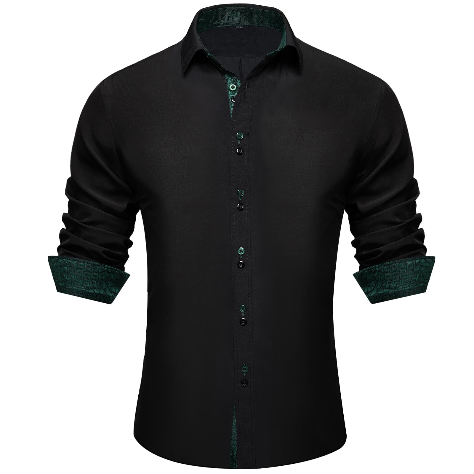 GentCrest Black Solid Shirt - Image 1