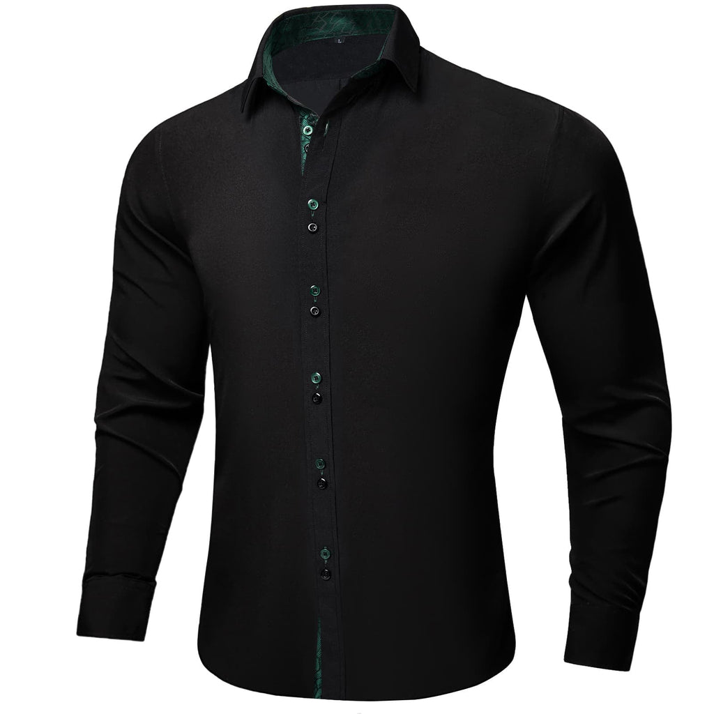 GentCrest Black Solid Shirt - Image 2