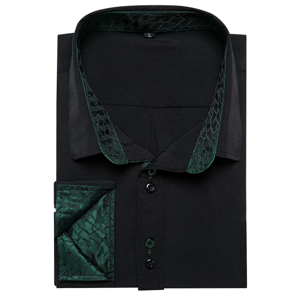 GentCrest Black Solid Shirt - Image 3