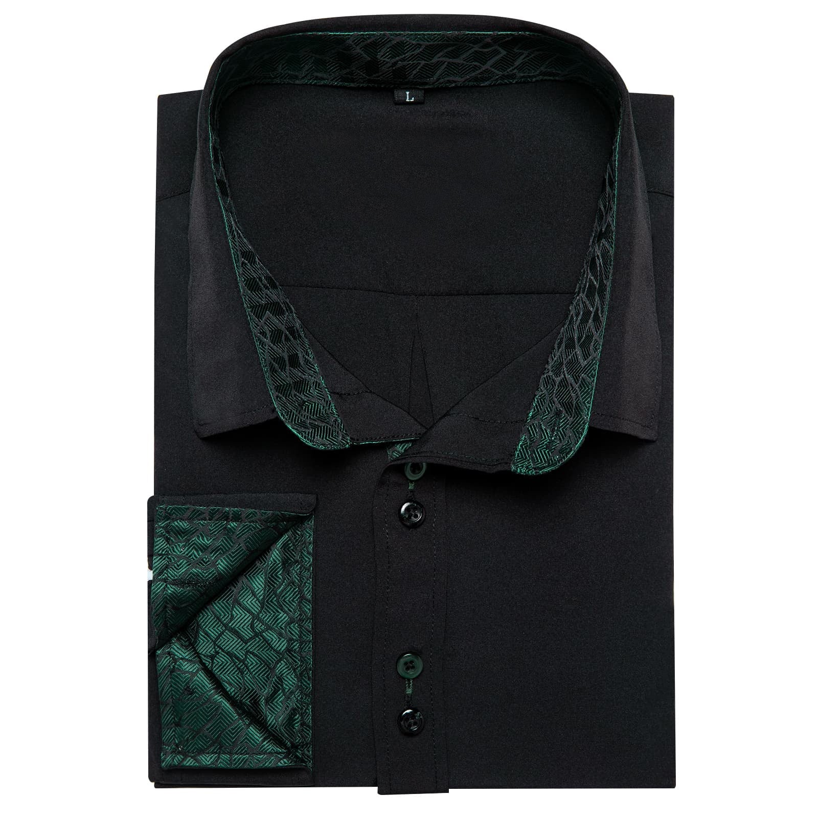 GentCrest Black Solid Shirt - Image 3