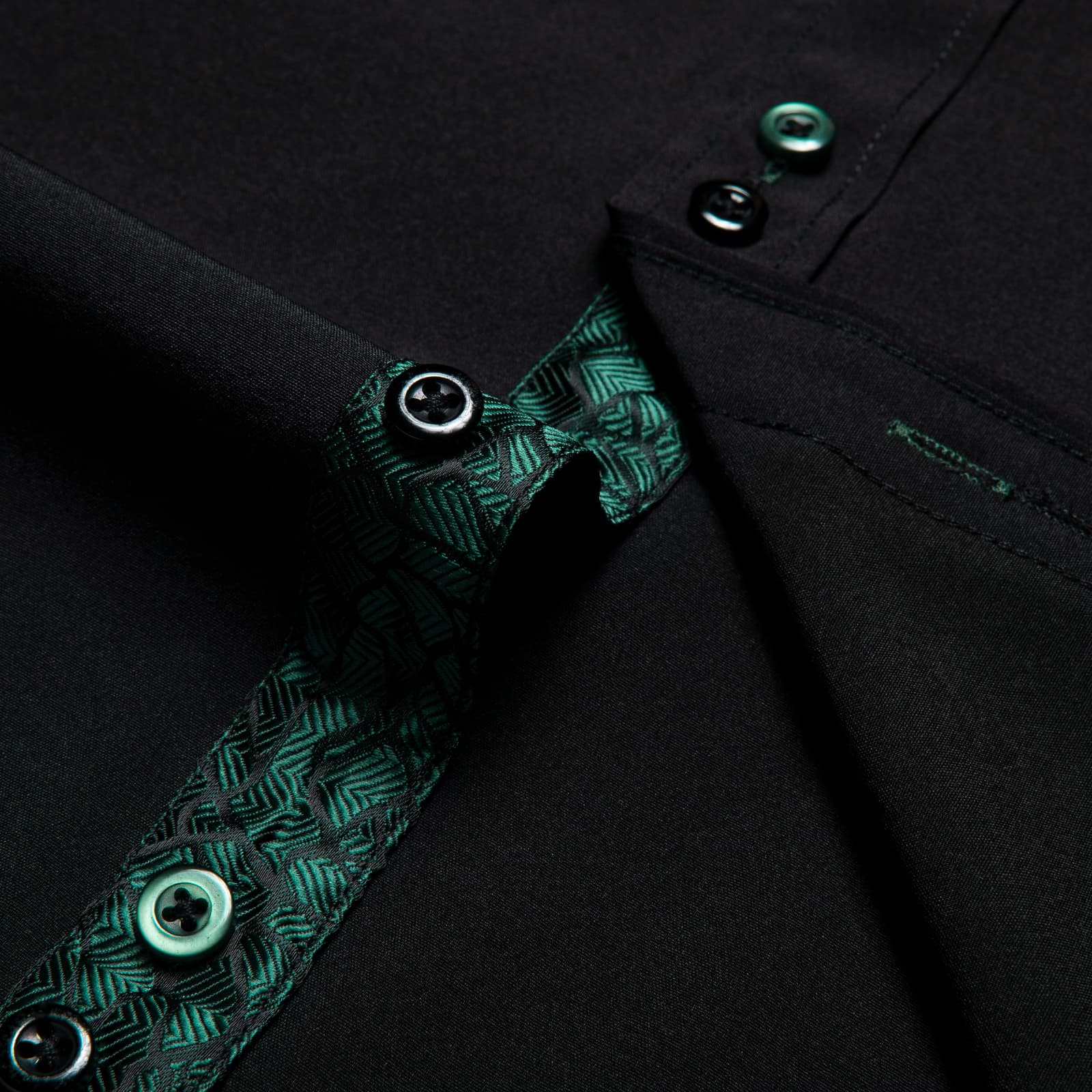 GentCrest Black Solid Shirt - Image 5