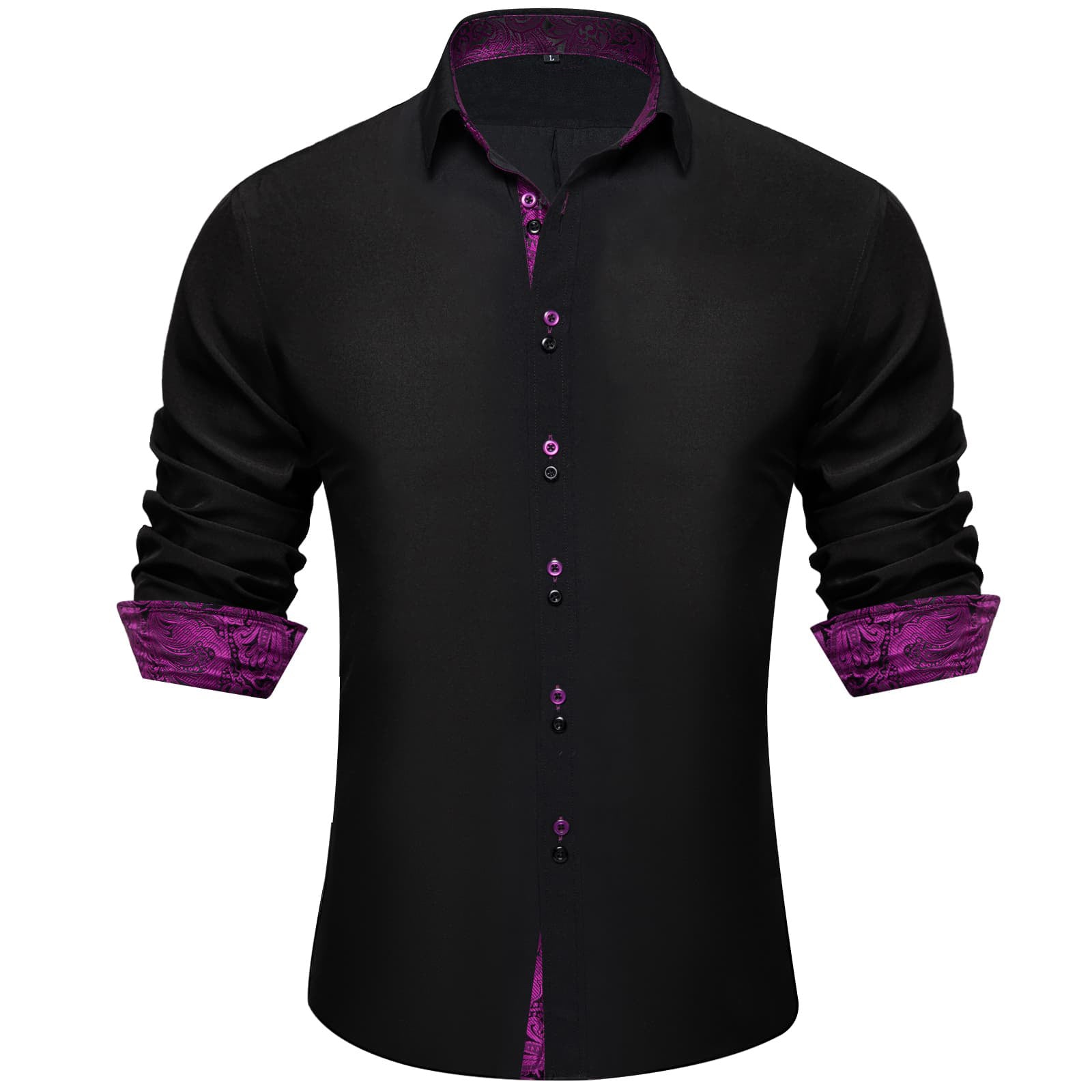 GentCrest Black Solid Shirt - Image 1
