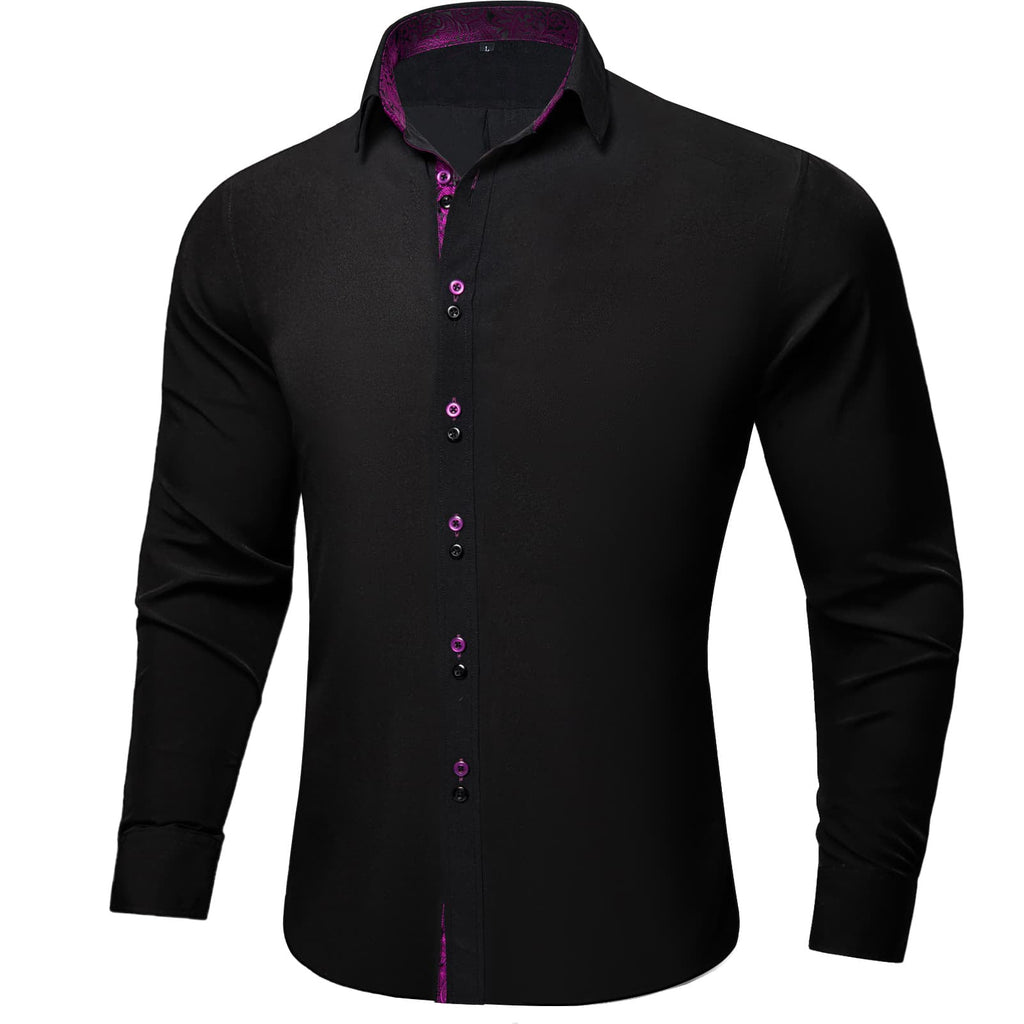 GentCrest Black Solid Shirt - Image 2