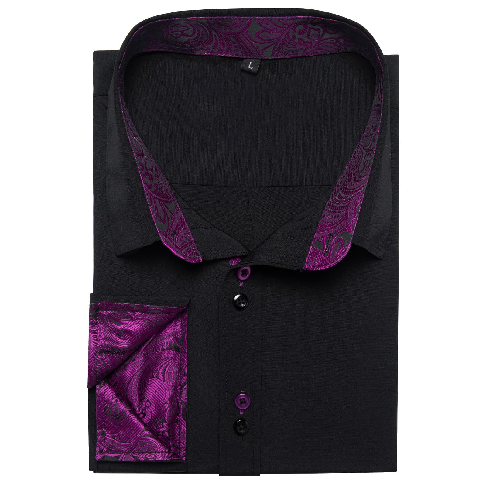 GentCrest Black Solid Shirt - Image 3