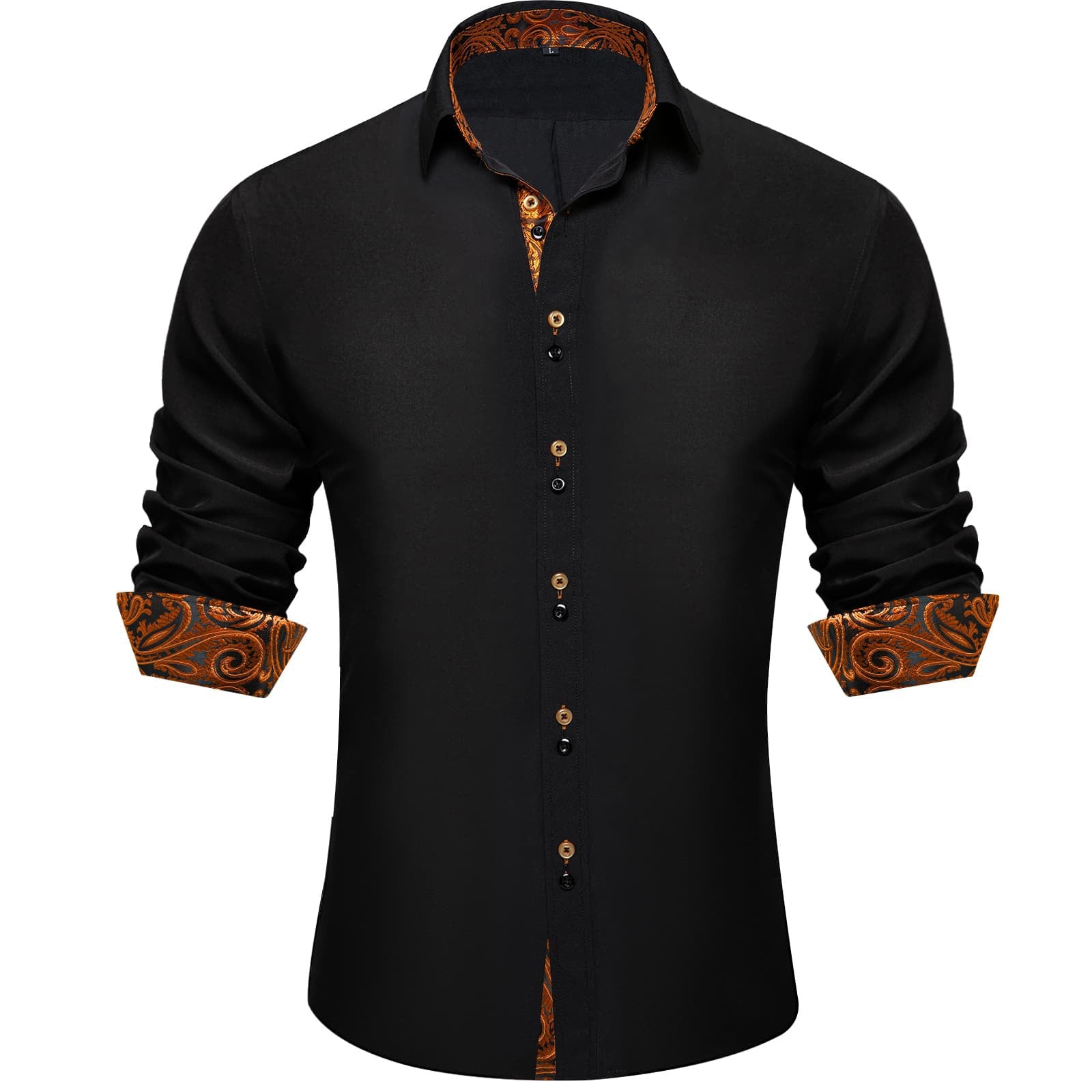 GentCrest Black Solid Shirt - Image 1