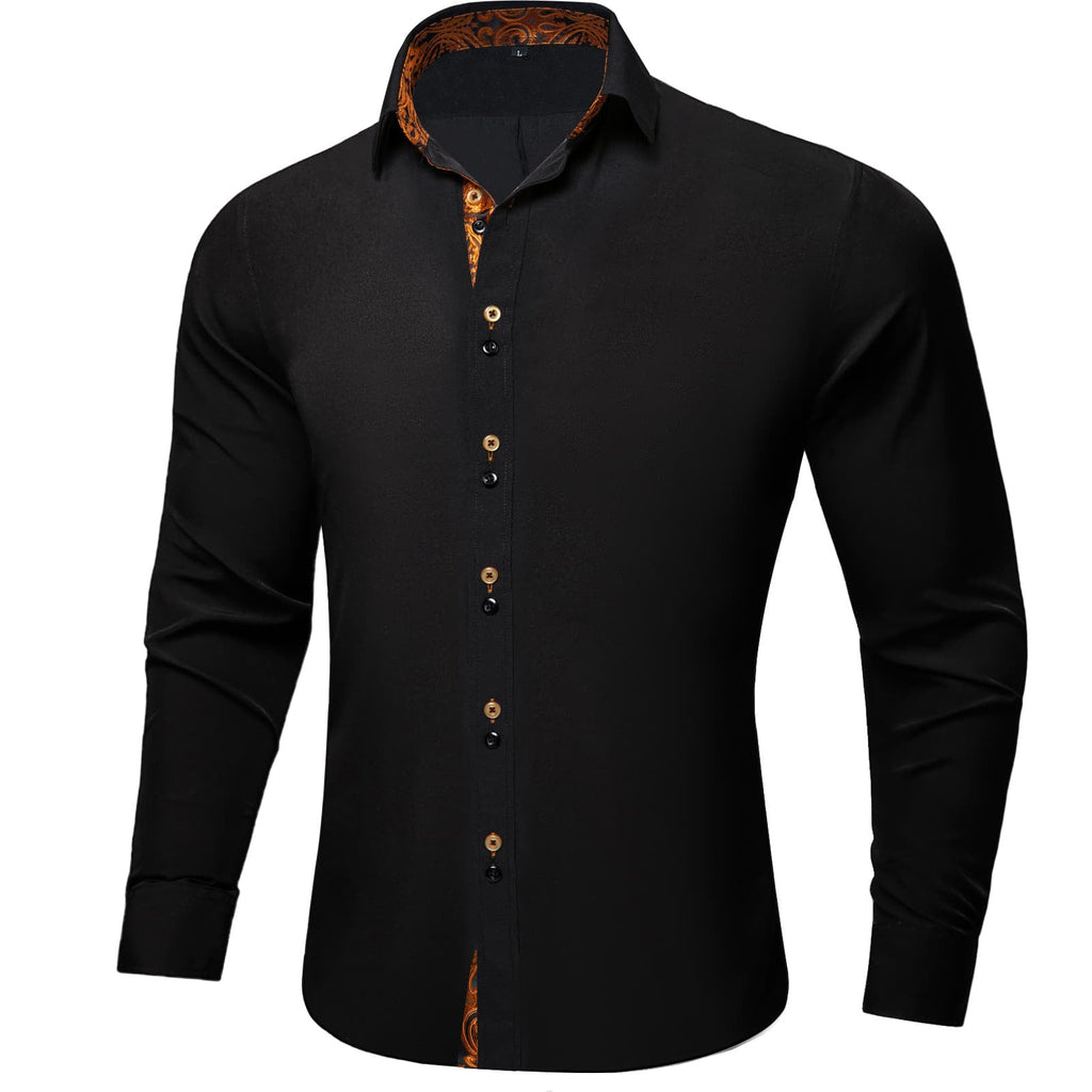 GentCrest Black Solid Shirt - Image 2