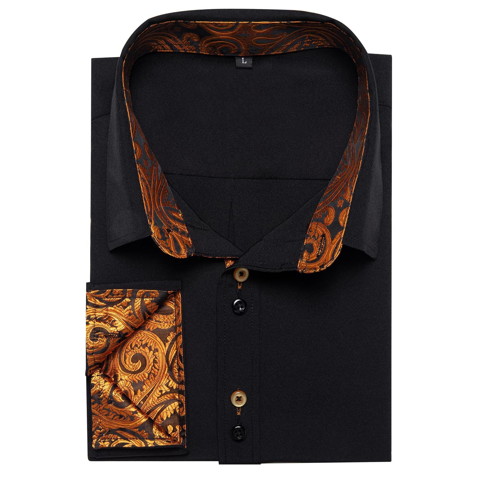 GentCrest Black Solid Shirt - Image 3