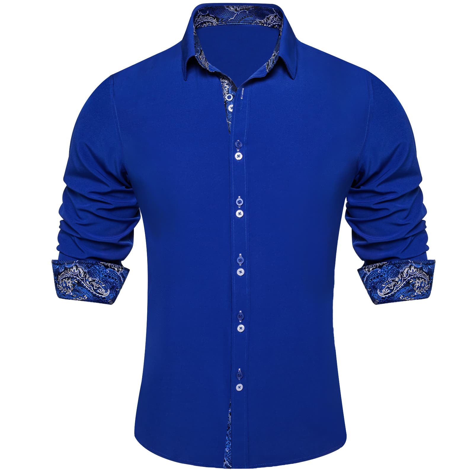 GentCrest Blue Solid Shirt - Image 1