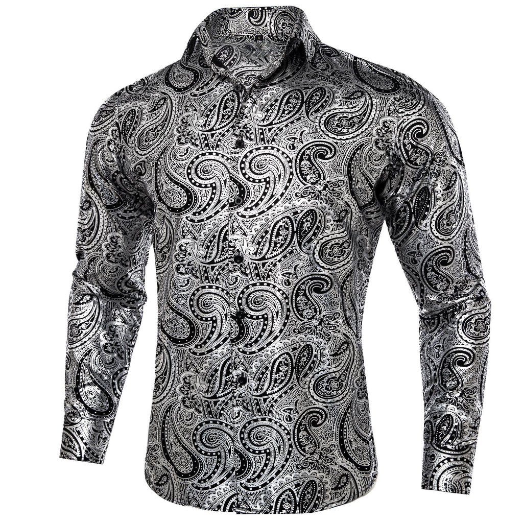 GentCrest Black Paisley Shirt - Image 1