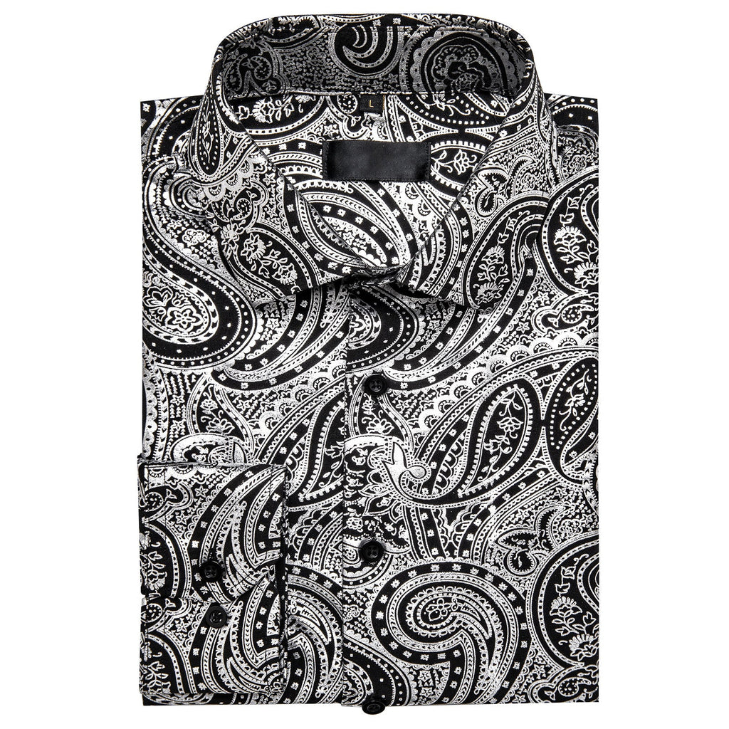 GentCrest Black Paisley Shirt - Image 3