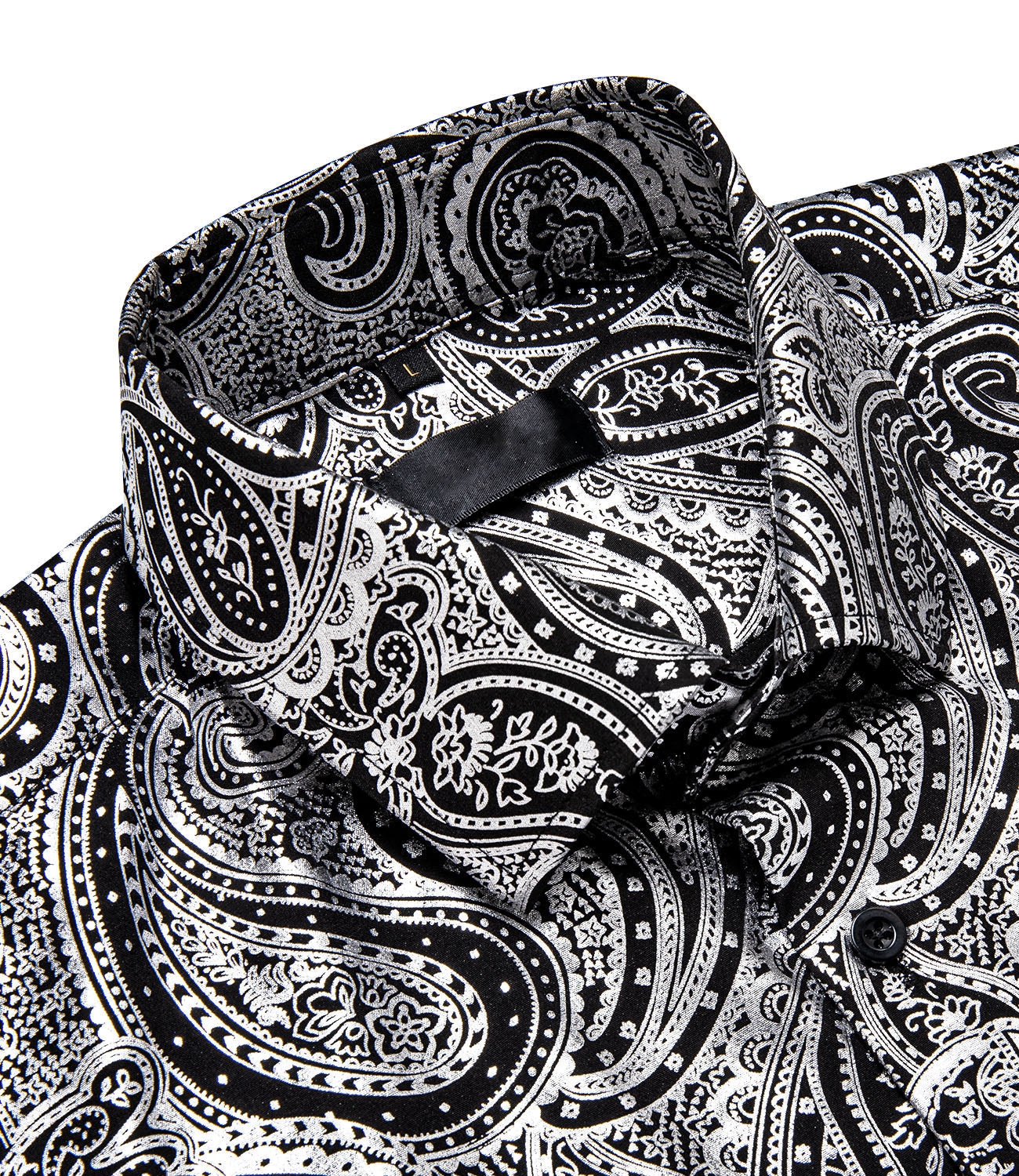 GentCrest Black Paisley Shirt - Image 4