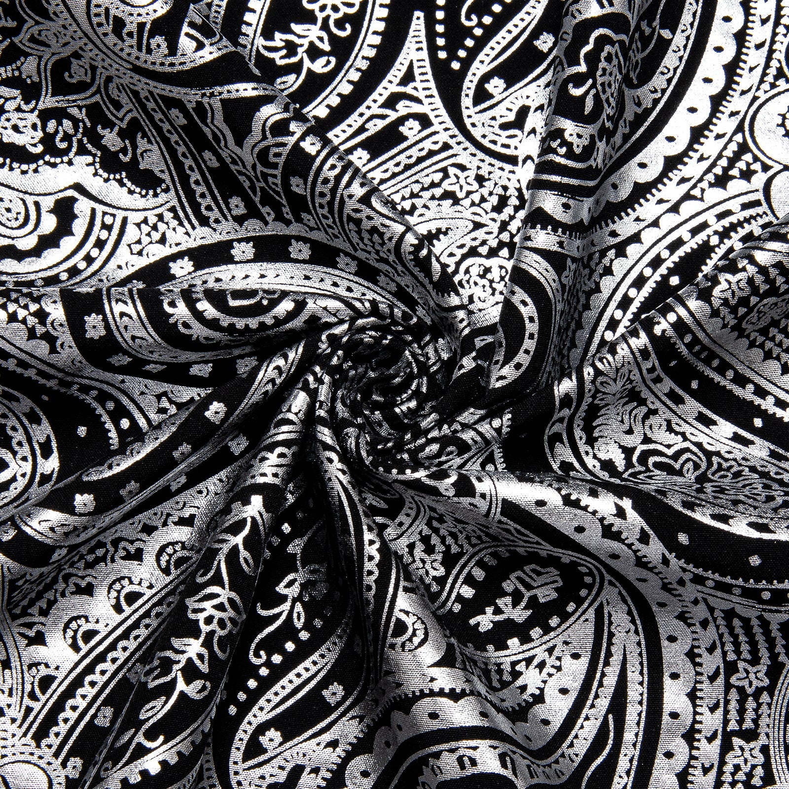 GentCrest Black Paisley Shirt - Image 5