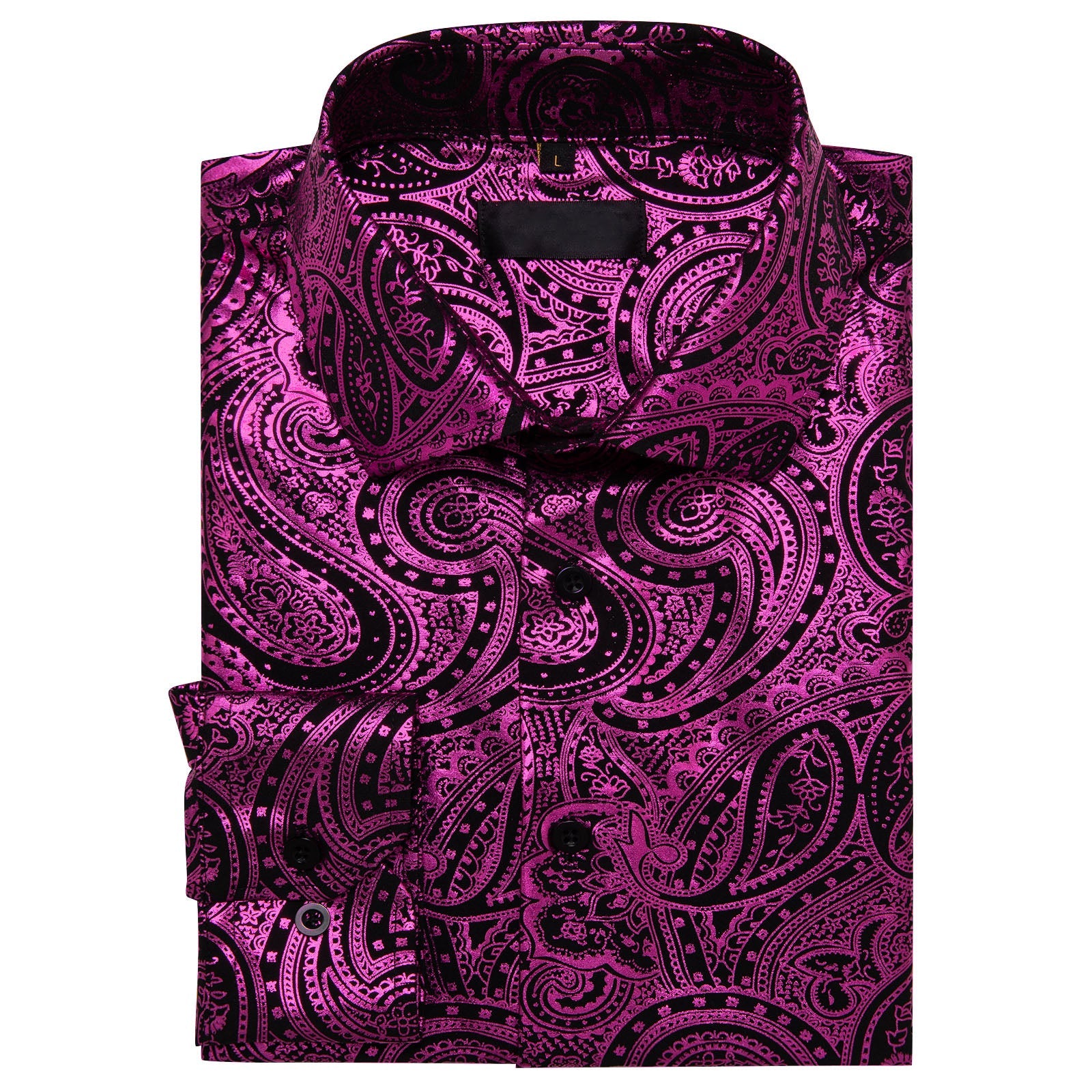 GentCrest Black Paisley Shirt - Image 3