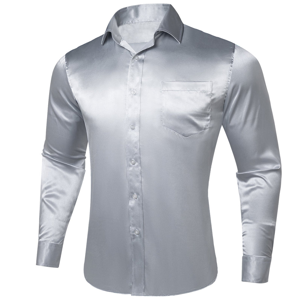 GentCrest Grey Solid Shirt - Image 2