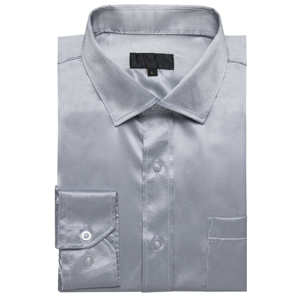 GentCrest Grey Solid Shirt - Image 1