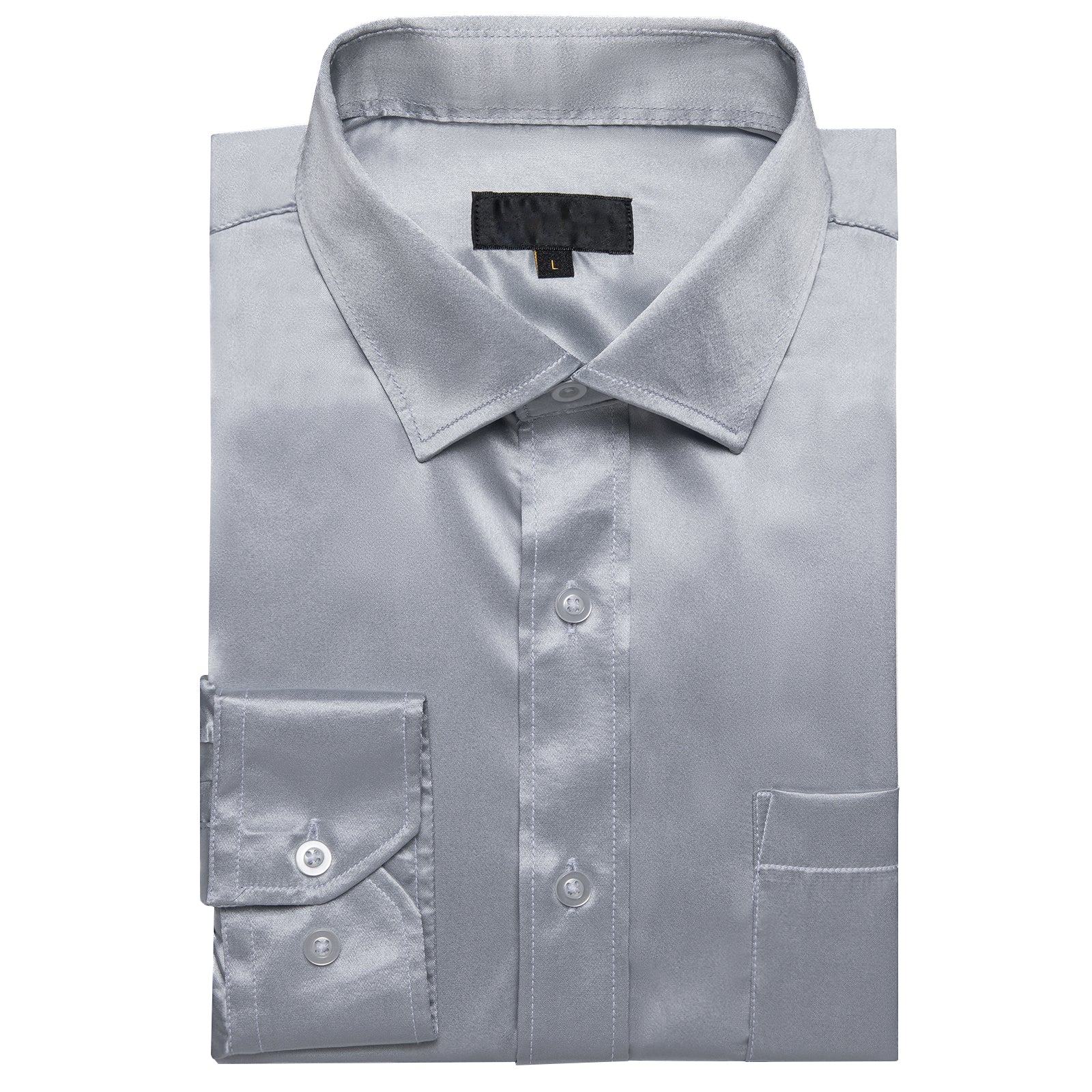 GentCrest Grey Solid Shirt - Image 1