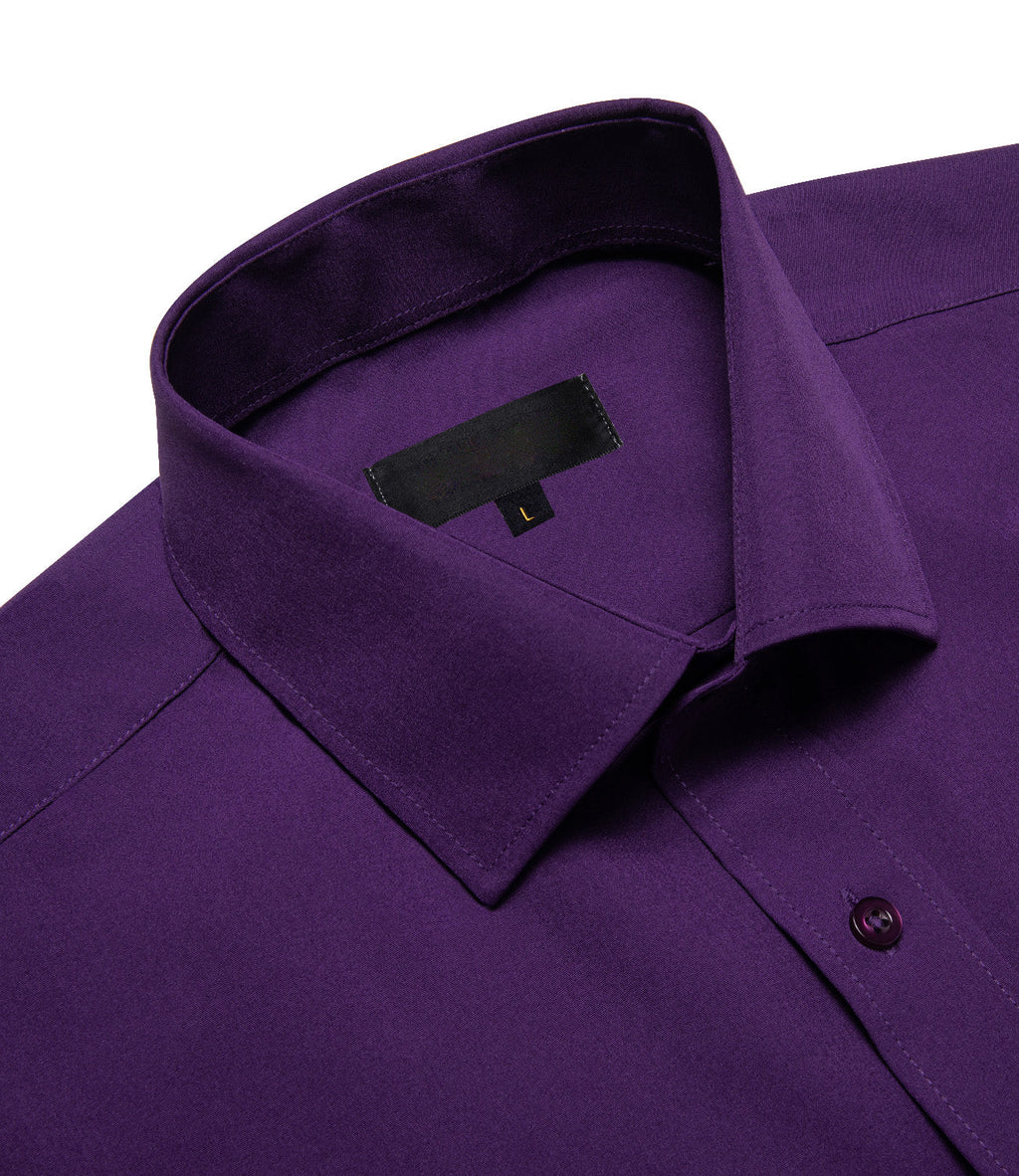 GentCrest Purple Solid Shirt - Image 4