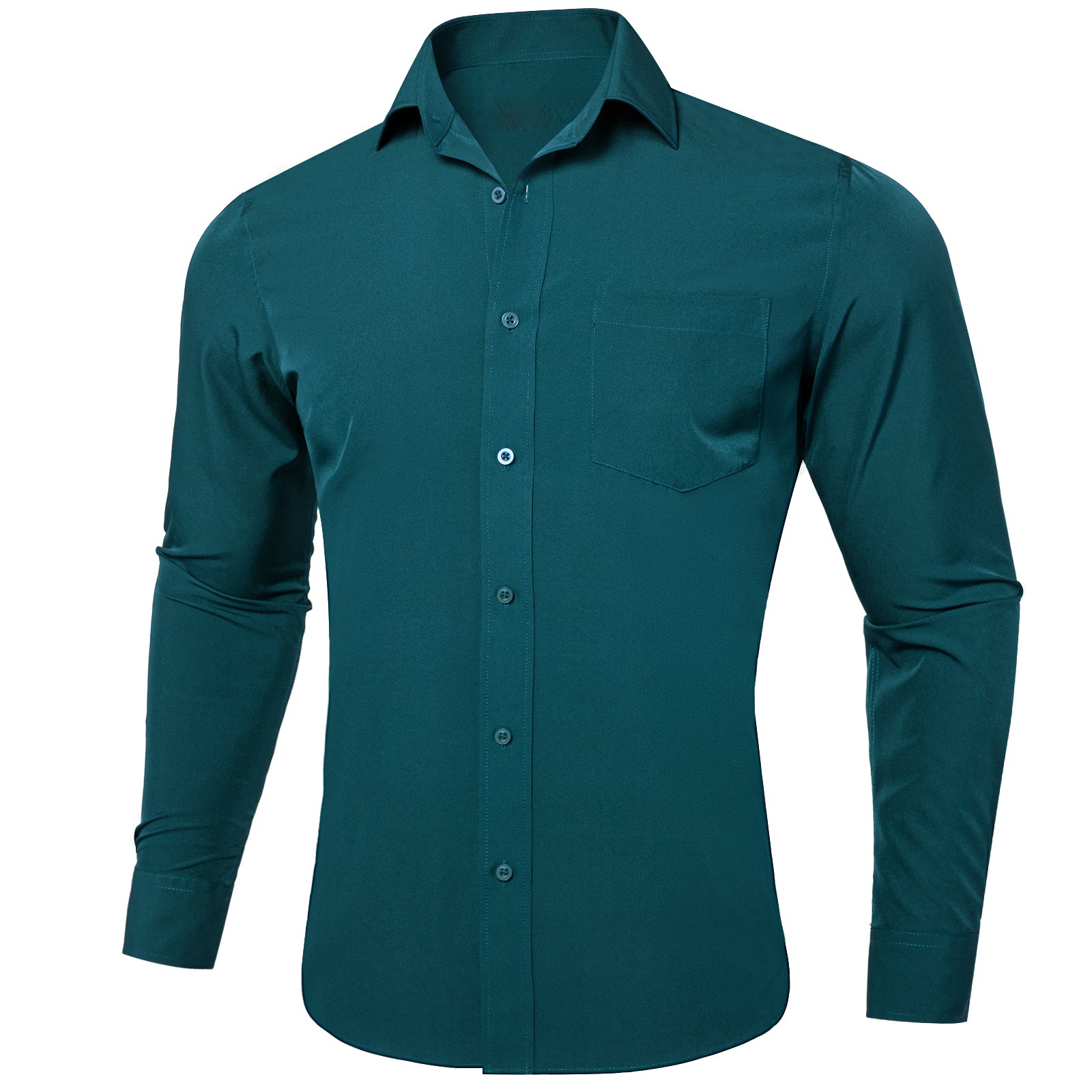 GentCrest Blue Solid Shirt - Image 1