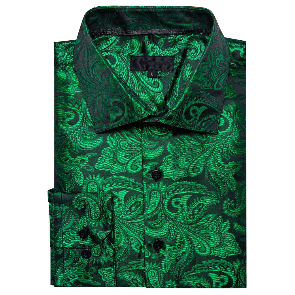 GentCrest Green Paisley Shirt - Image 3