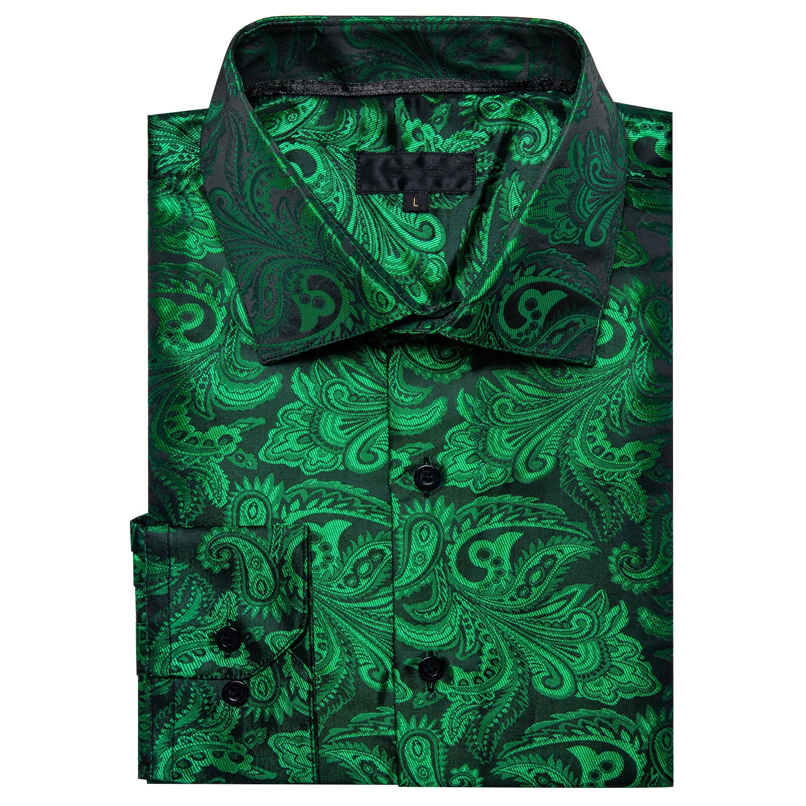 GentCrest Green Paisley Shirt - Image 3