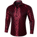 GentCrest Burgundy Floral Shirt - Image 1
