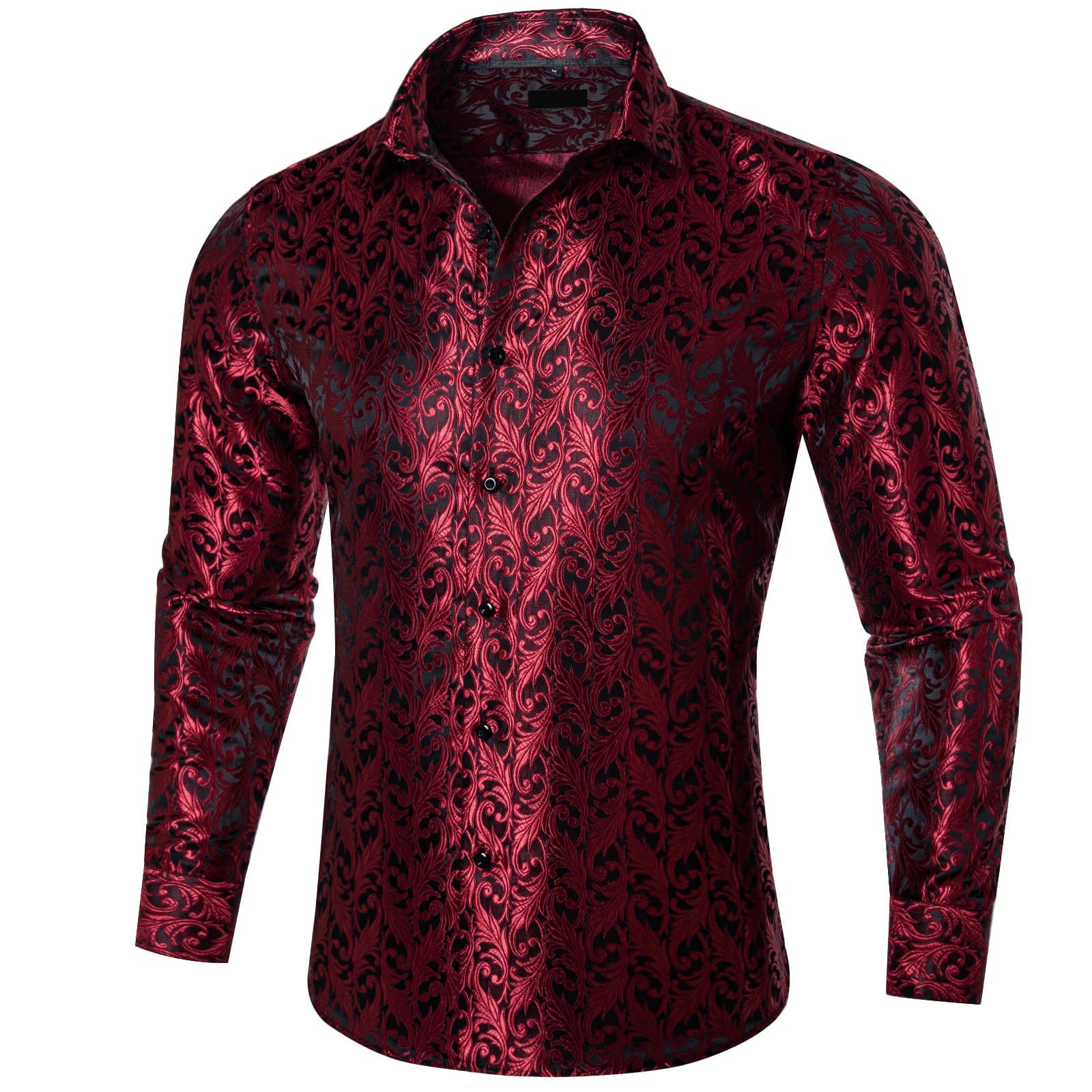 GentCrest Burgundy Floral Shirt - Image 1
