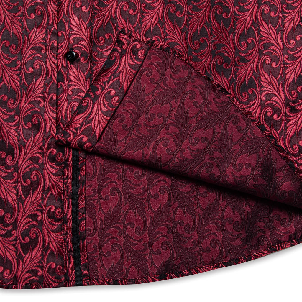 GentCrest Burgundy Floral Shirt - Image 5