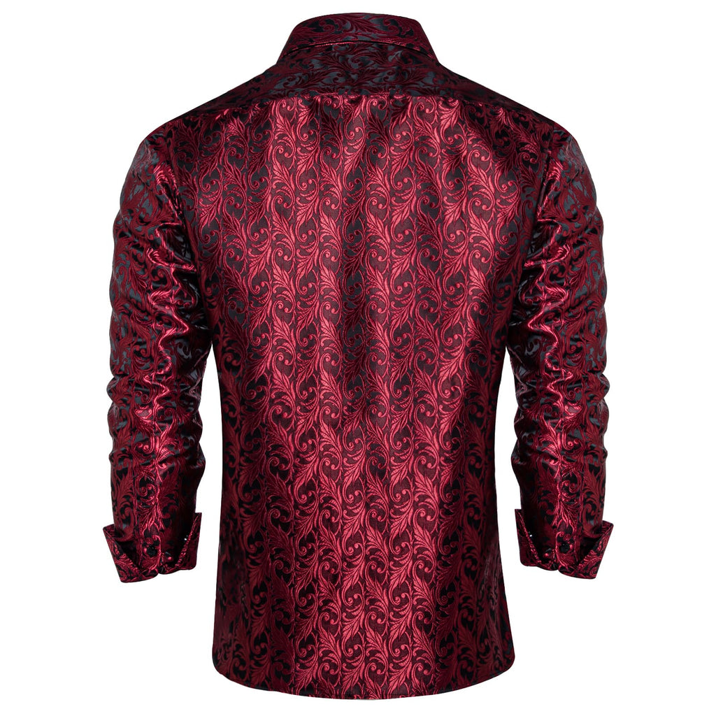 GentCrest Burgundy Floral Shirt - Image 2