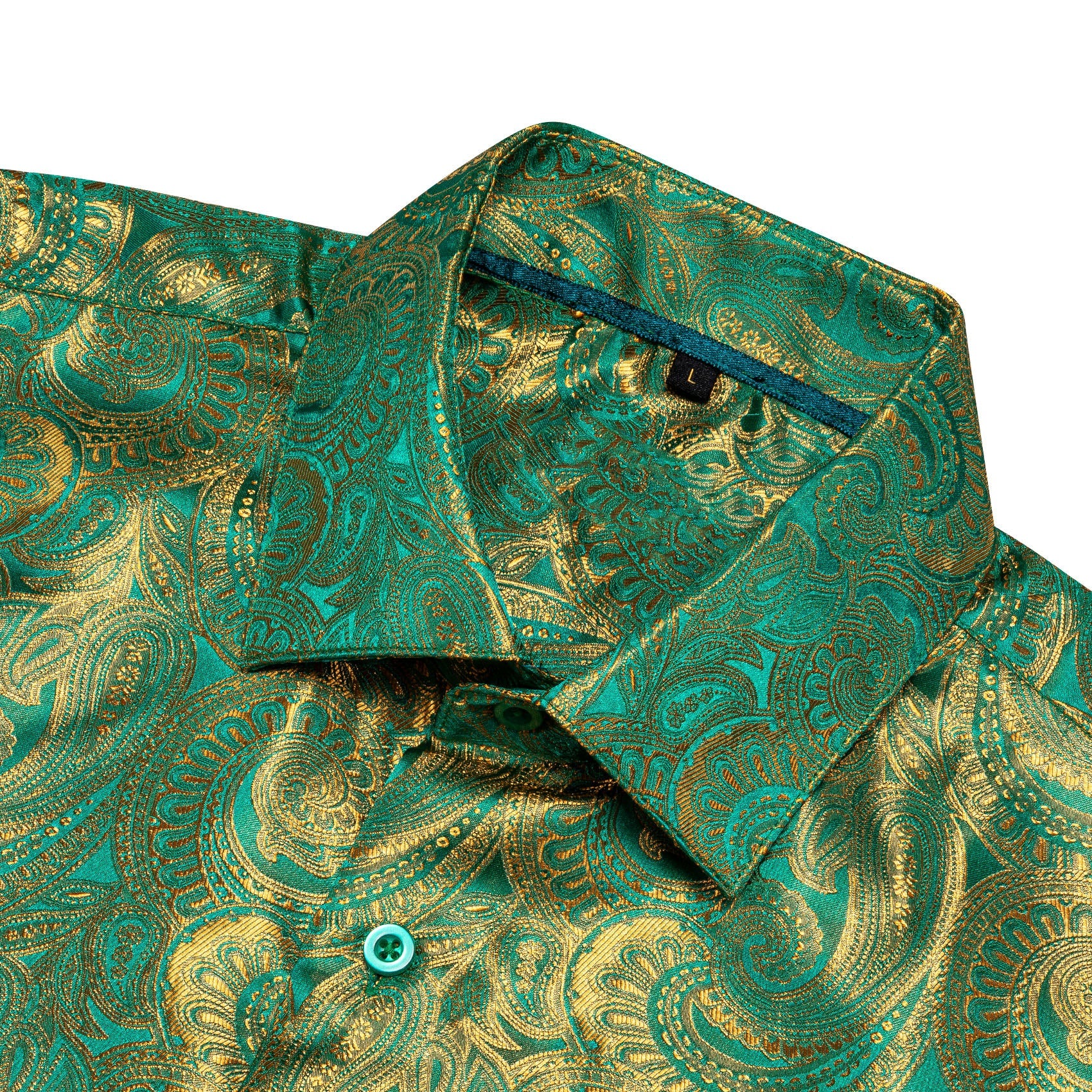 GentCrest Green Paisley Shirt - Image 3