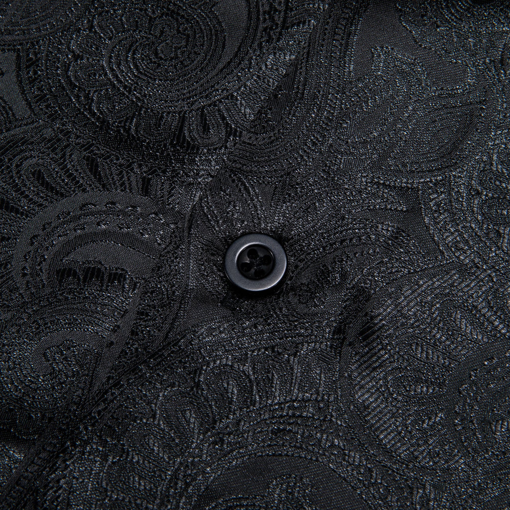 GentCrest Black Paisley Shirt - Image 4