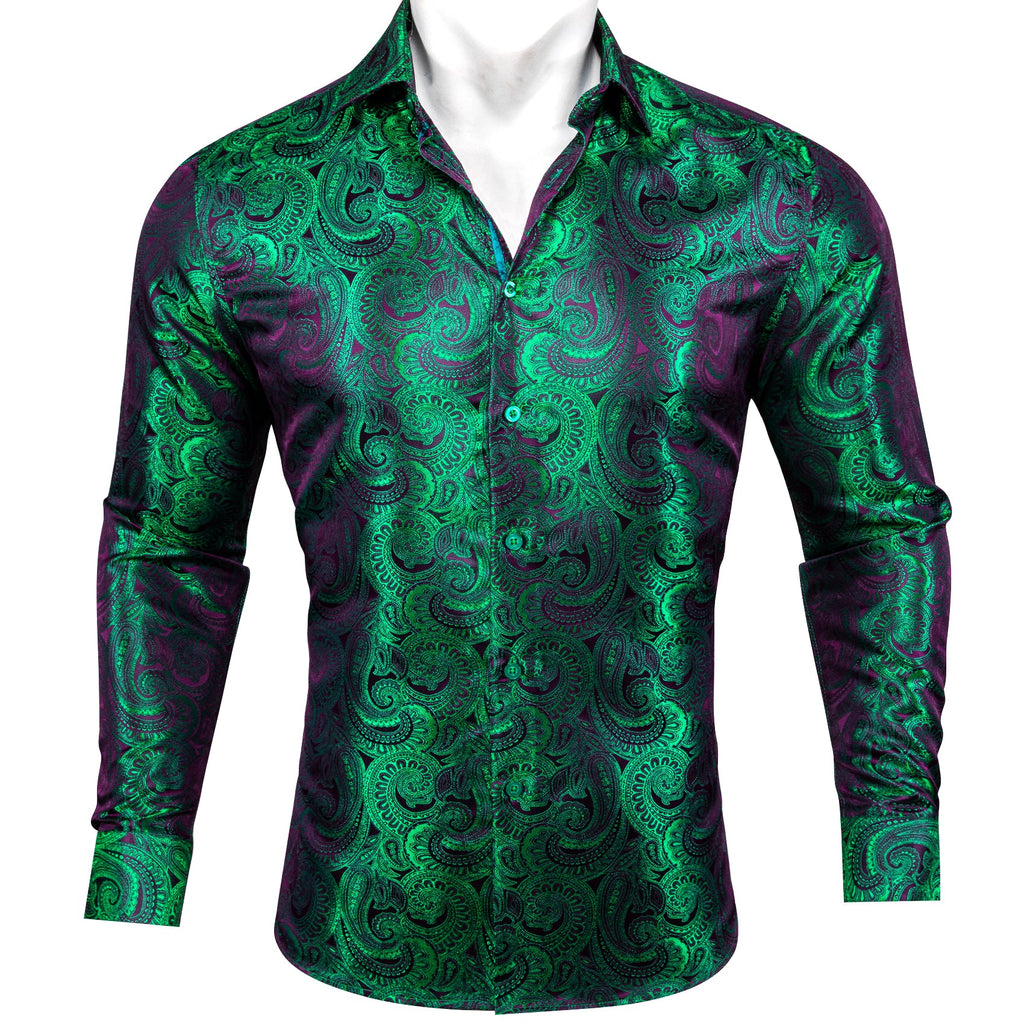 GentCrest Green Paisley Shirt - Image 7
